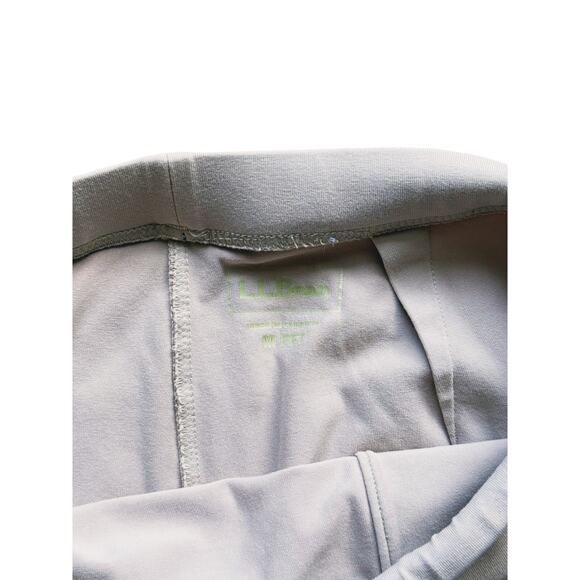 L.L.Bean Women’s Elastic Waist Cropped Canvas Pants Beige Khaki Medium Petite - Picture 4 of 4
